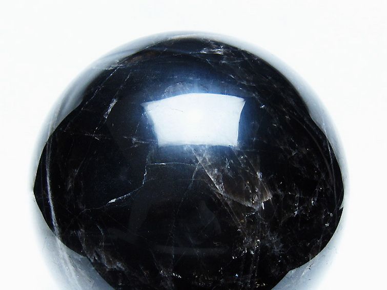 4.2Kg モリオン 純天然 黒水晶 丸玉 150mm [t572-11234] 2枚目