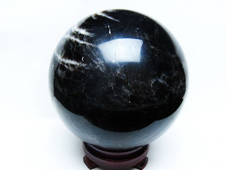 6Kg モリオン 純天然 黒水晶 丸玉 165mm [t572-11236] 3枚目