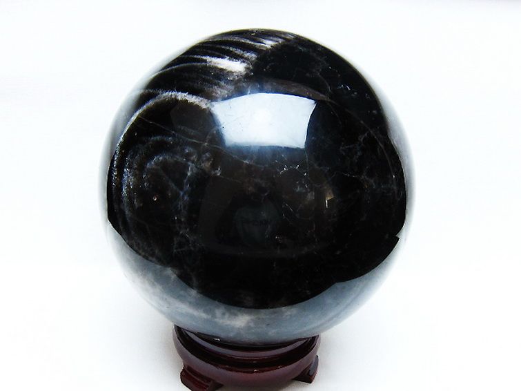 6.6Kg モリオン 純天然 黒水晶 丸玉 170mm [t572-11237] 3枚目