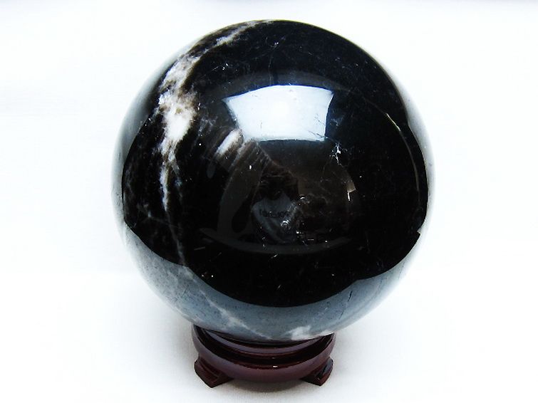 7.6Kg モリオン 純天然 黒水晶 丸玉 180mm [t572-11239] 3枚目