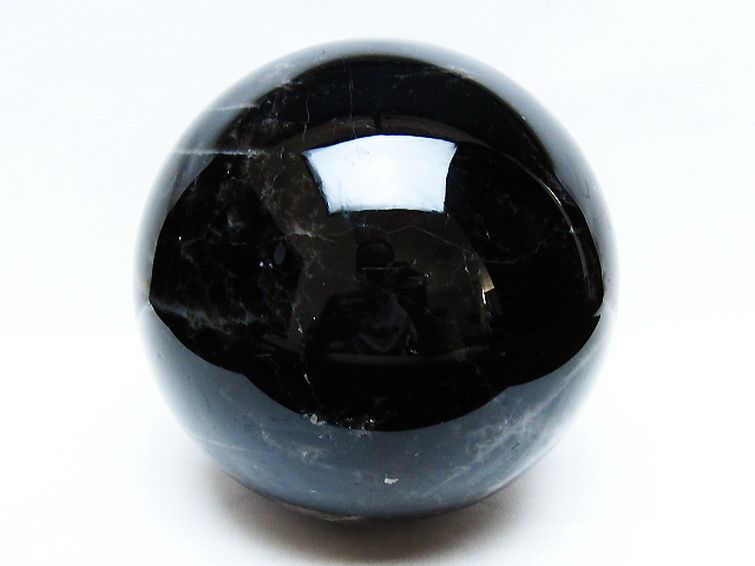 3.5Kg モリオン 純天然 黒水晶 丸玉 140mm [t572-11241] 1枚目