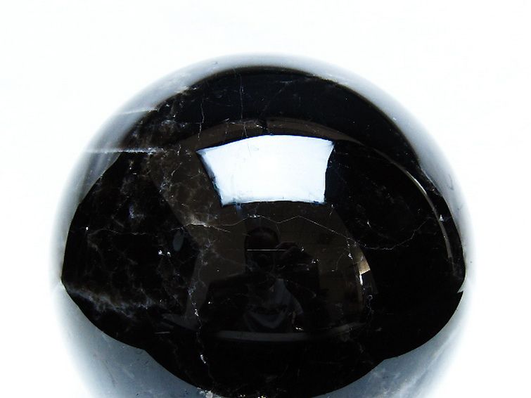 3.5Kg モリオン 純天然 黒水晶 丸玉 140mm [t572-11241]