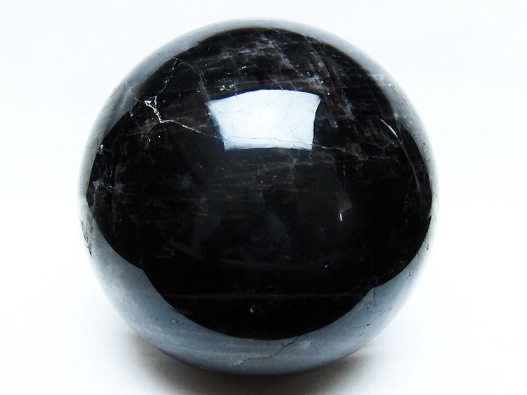 4Kg モリオン 純天然 黒水晶 丸玉 145mm [t572-11242] 1枚目