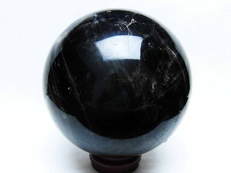 4Kg モリオン 純天然 黒水晶 丸玉 145mm [t572-11242]