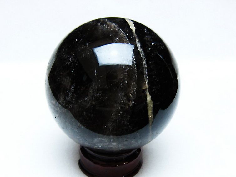 モリオン 純天然 黒水晶 丸玉 86mm [t572-11265] 3枚目