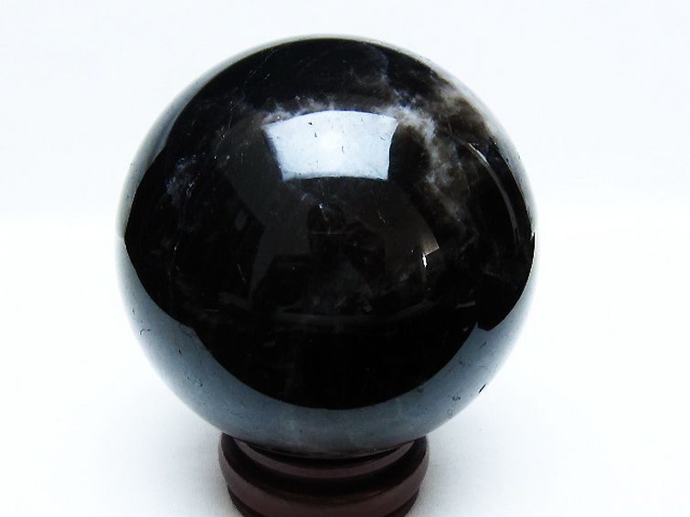 1.3Kg モリオン 純天然 黒水晶 丸玉 98mm [t572-11281] 3枚目