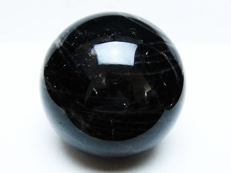 1.3Kg モリオン 純天然 黒水晶 丸玉 97mm [t572-11287] 1枚目