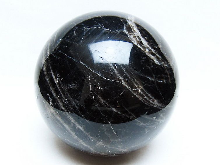 3.5Kg モリオン 純天然 黒水晶 丸玉 140mm [t572-11342] 1枚目