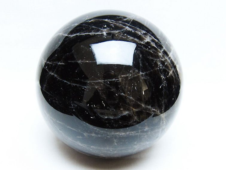3.4Kg モリオン 純天然 黒水晶 丸玉 137mm [t572-11344] 1枚目