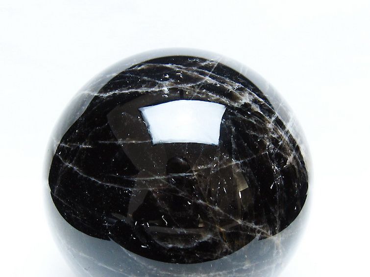 3.4Kg モリオン 純天然 黒水晶 丸玉 137mm [t572-11344] 2枚目