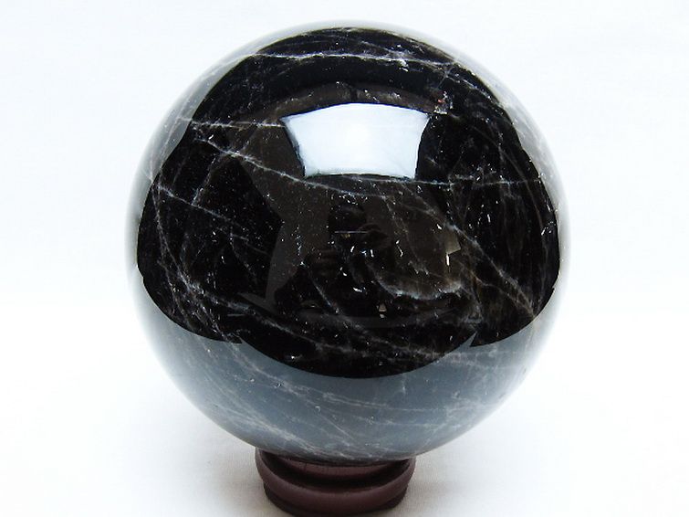 3.4Kg モリオン 純天然 黒水晶 丸玉 137mm [t572-11344] 3枚目