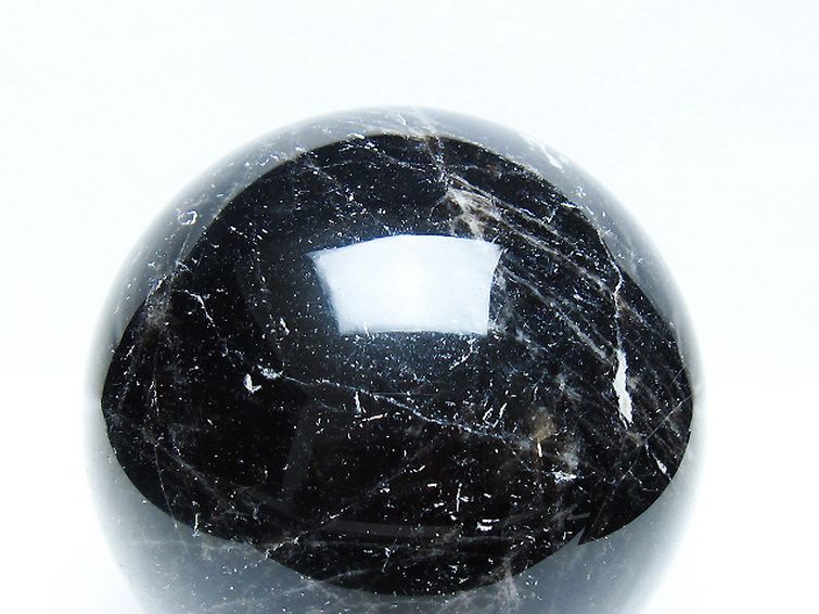 2.3Kg モリオン 純天然 黒水晶 丸玉 123mm [t572-11351] 2枚目