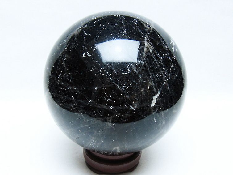 2.3Kg モリオン 純天然 黒水晶 丸玉 123mm [t572-11351] 3枚目