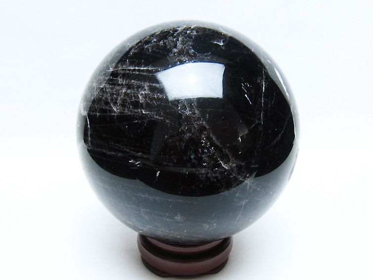 2Kg モリオン 純天然 黒水晶 丸玉 117mm [t572-11353] 3枚目
