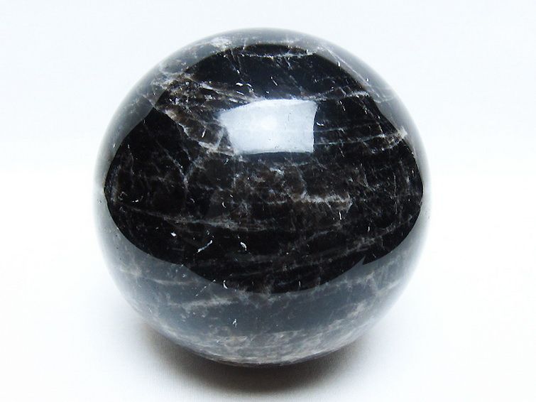 2.1Kg モリオン 純天然 黒水晶 丸玉 120mm [t572-11354] 1枚目