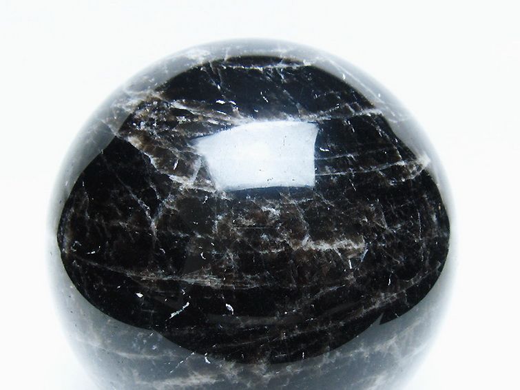 2.1Kg モリオン 純天然 黒水晶 丸玉 120mm [t572-11354] 2枚目