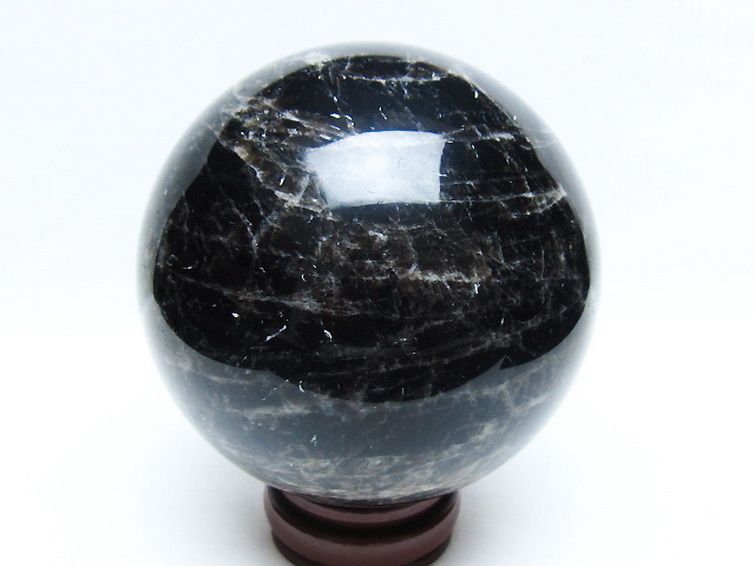 2.1Kg モリオン 純天然 黒水晶 丸玉 120mm [t572-11354] 3枚目