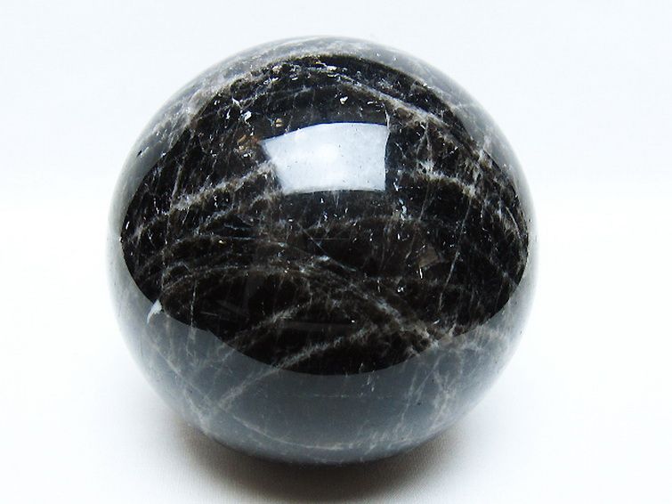1.8Kg モリオン 純天然 黒水晶 丸玉 113mm [t572-11361] 1枚目