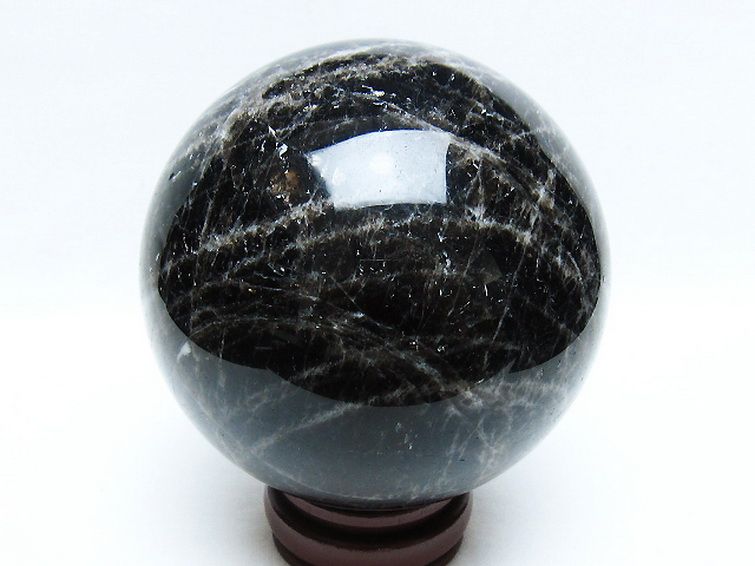 1.8Kg モリオン 純天然 黒水晶 丸玉 113mm [t572-11361] 3枚目