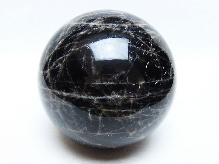 1.3Kg モリオン 純天然 黒水晶 丸玉 97mm [t572-11364] 1枚目