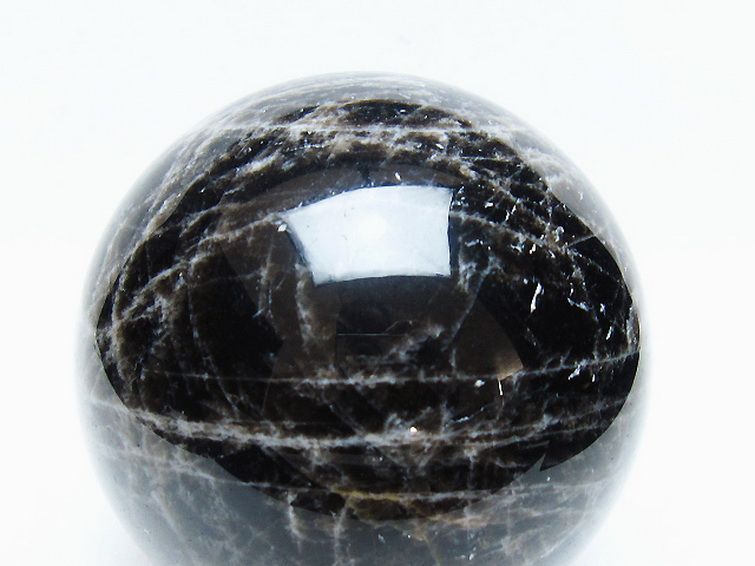 1.3Kg モリオン 純天然 黒水晶 丸玉 97mm [t572-11364] 2枚目