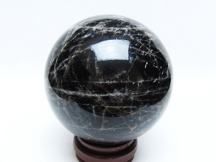 1.3Kg モリオン 純天然 黒水晶 丸玉 97mm [t572-11364] 3枚目