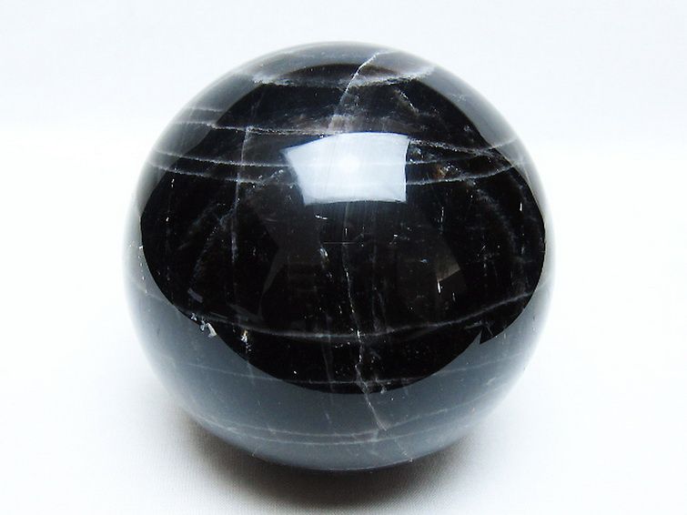 1.3Kg モリオン 純天然 黒水晶 丸玉 97mm [t572-11372] 1枚目