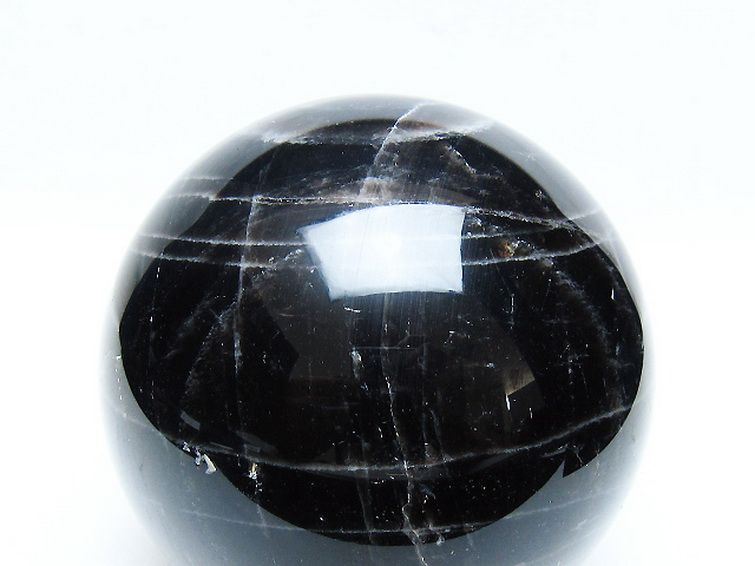 1.3Kg モリオン 純天然 黒水晶 丸玉 97mm [t572-11372] 2枚目