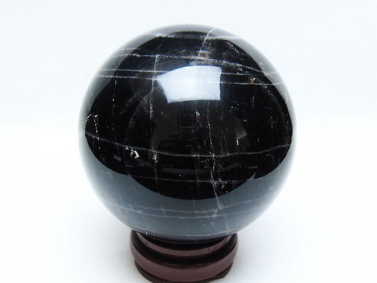 1.3Kg モリオン 純天然 黒水晶 丸玉 97mm [t572-11372] 3枚目