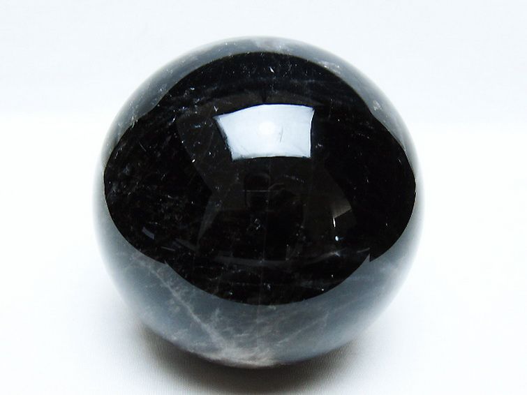 1.4Kg モリオン 純天然 黒水晶 丸玉 100mm [t572-11374] 1枚目