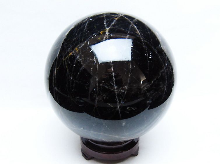 4.7Kg モリオン 純天然 黒水晶 丸玉 155mm [t572-11378] 3枚目
