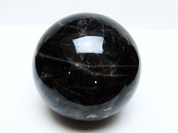 モリオン 純天然 黒水晶 丸玉 89mm [t572-11506] 1枚目