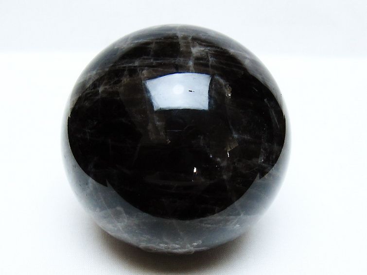 モリオン 純天然 黒水晶 丸玉 87mm [t572-11508] 1枚目