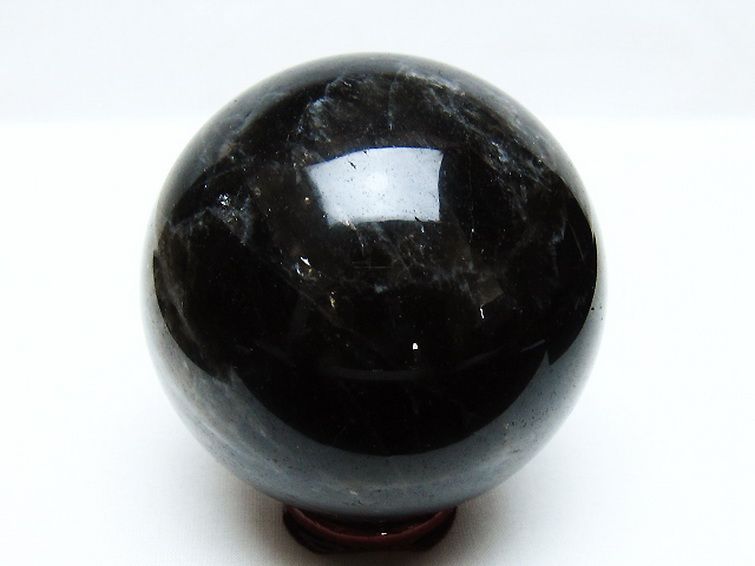 モリオン 純天然 黒水晶 丸玉 81mm [t572-11518] 3枚目