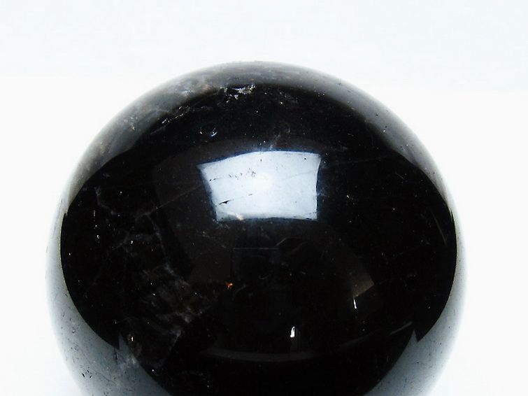 モリオン 純天然 黒水晶 丸玉 80mm [t572-11521] 2枚目