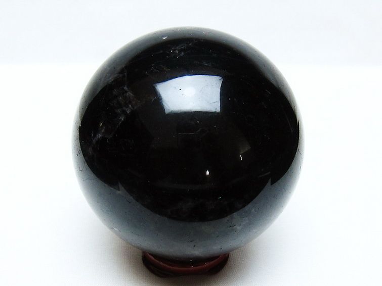 モリオン 純天然 黒水晶 丸玉 80mm [t572-11521] 3枚目