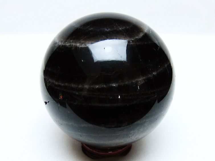 モリオン 純天然 黒水晶 丸玉 80mm [t572-11522] 3枚目