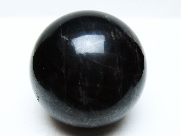 モリオン 純天然 黒水晶 丸玉 82mm [t572-11523] 1枚目