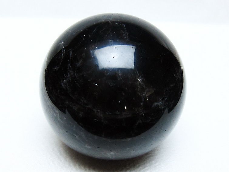 モリオン 純天然 黒水晶 丸玉 83mm [t572-11525] 1枚目
