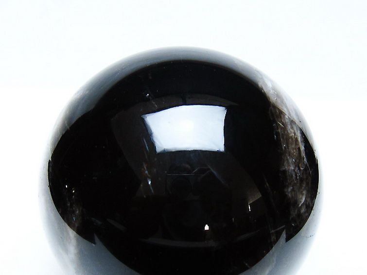 モリオン 純天然 黒水晶 丸玉 88mm [t572-11530] 2枚目