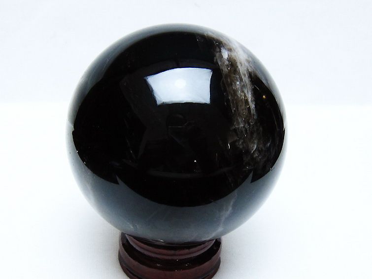 モリオン 純天然 黒水晶 丸玉 88mm [t572-11530] 3枚目