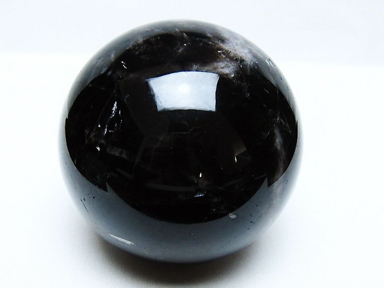 1Kg モリオン 純天然 黒水晶 丸玉 89mm [t572-11533] 1枚目