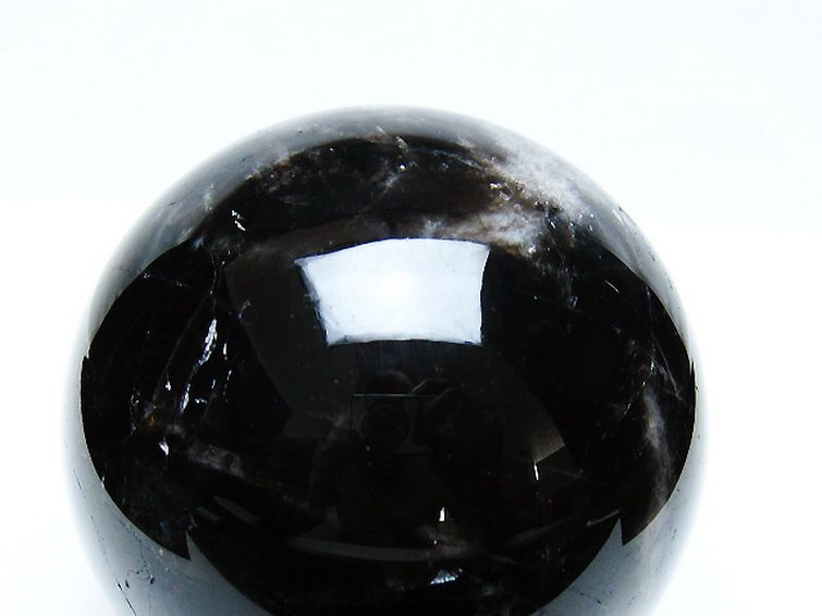 1Kg モリオン 純天然 黒水晶 丸玉 89mm [t572-11533] 2枚目