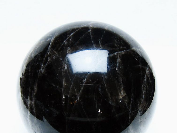1.1Kg モリオン 純天然 黒水晶 丸玉 91mm [t572-11537] 2枚目