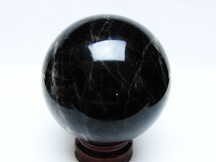 1.1Kg モリオン 純天然 黒水晶 丸玉 91mm [t572-11537] 3枚目
