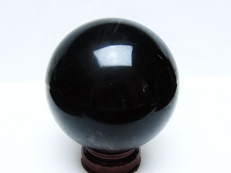 1.1Kg モリオン 純天然 黒水晶 丸玉 92mm [t572-11543] 3枚目