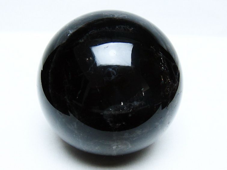 1.1Kg モリオン 純天然 黒水晶 丸玉 92mm [t572-11548] 1枚目