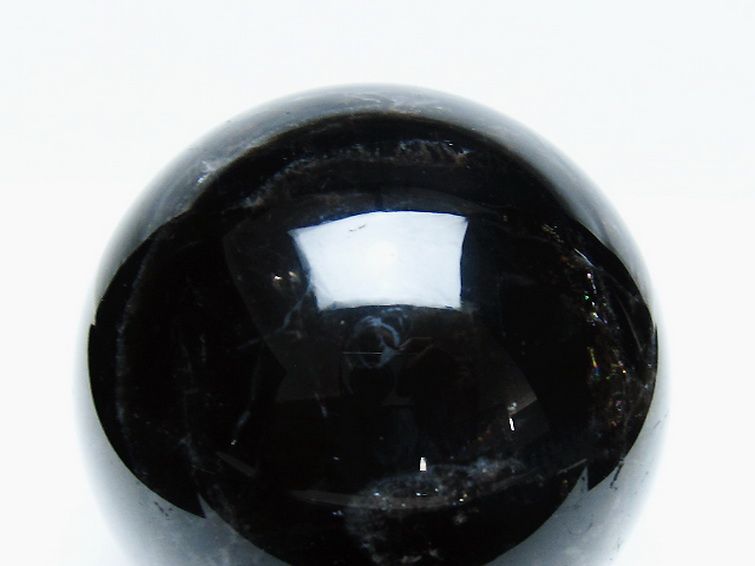 1.1Kg モリオン 純天然 黒水晶 丸玉 92mm [t572-11548] 2枚目
