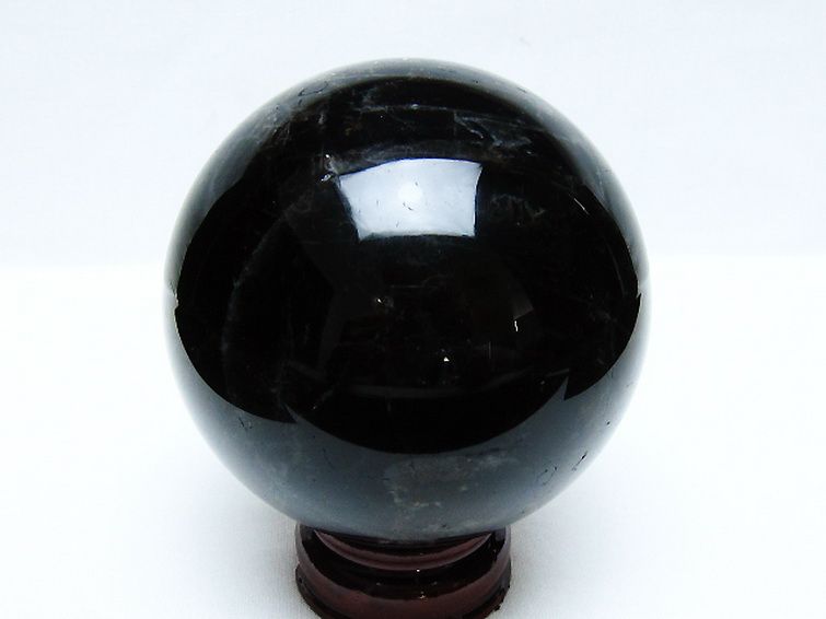 1.1Kg モリオン 純天然 黒水晶 丸玉 92mm [t572-11548] 3枚目