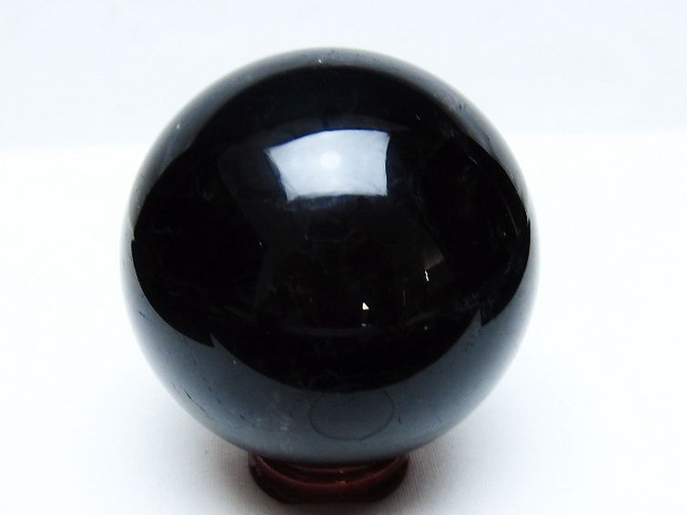 モリオン 純天然 黒水晶 丸玉 81mm [t572-11562] 3枚目